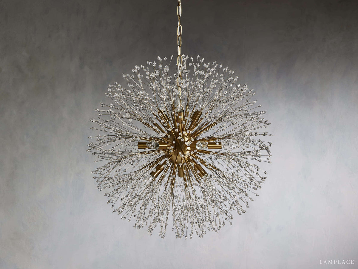 Dandelion Whimsical Crystal Round Chandelier