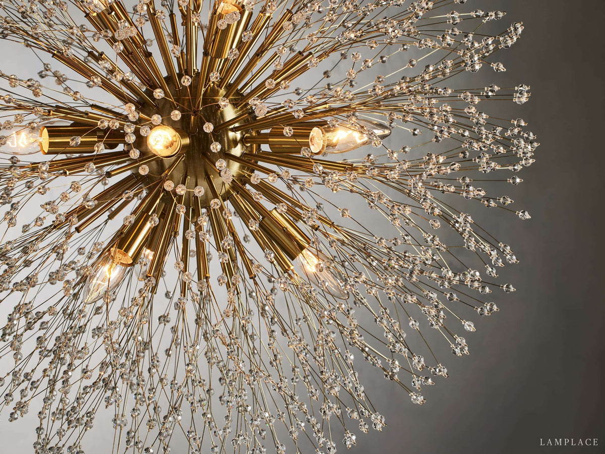 Dandelion Whimsical Crystal Round Chandelier