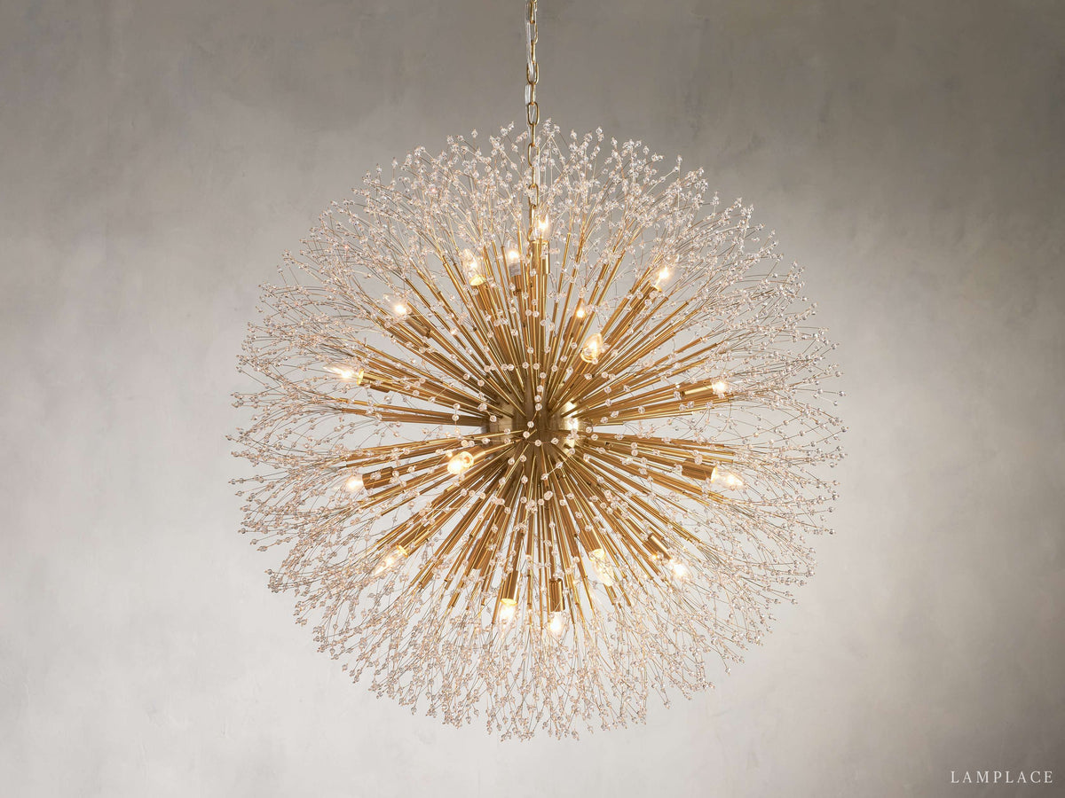 Dandelion Whimsical Crystal Round Chandelier