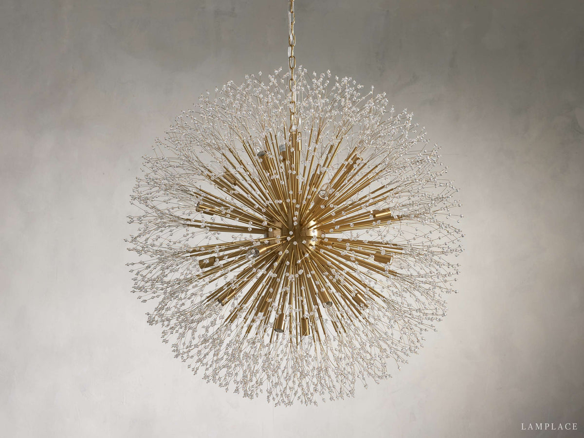 Dandelion Whimsical Crystal Round Chandelier