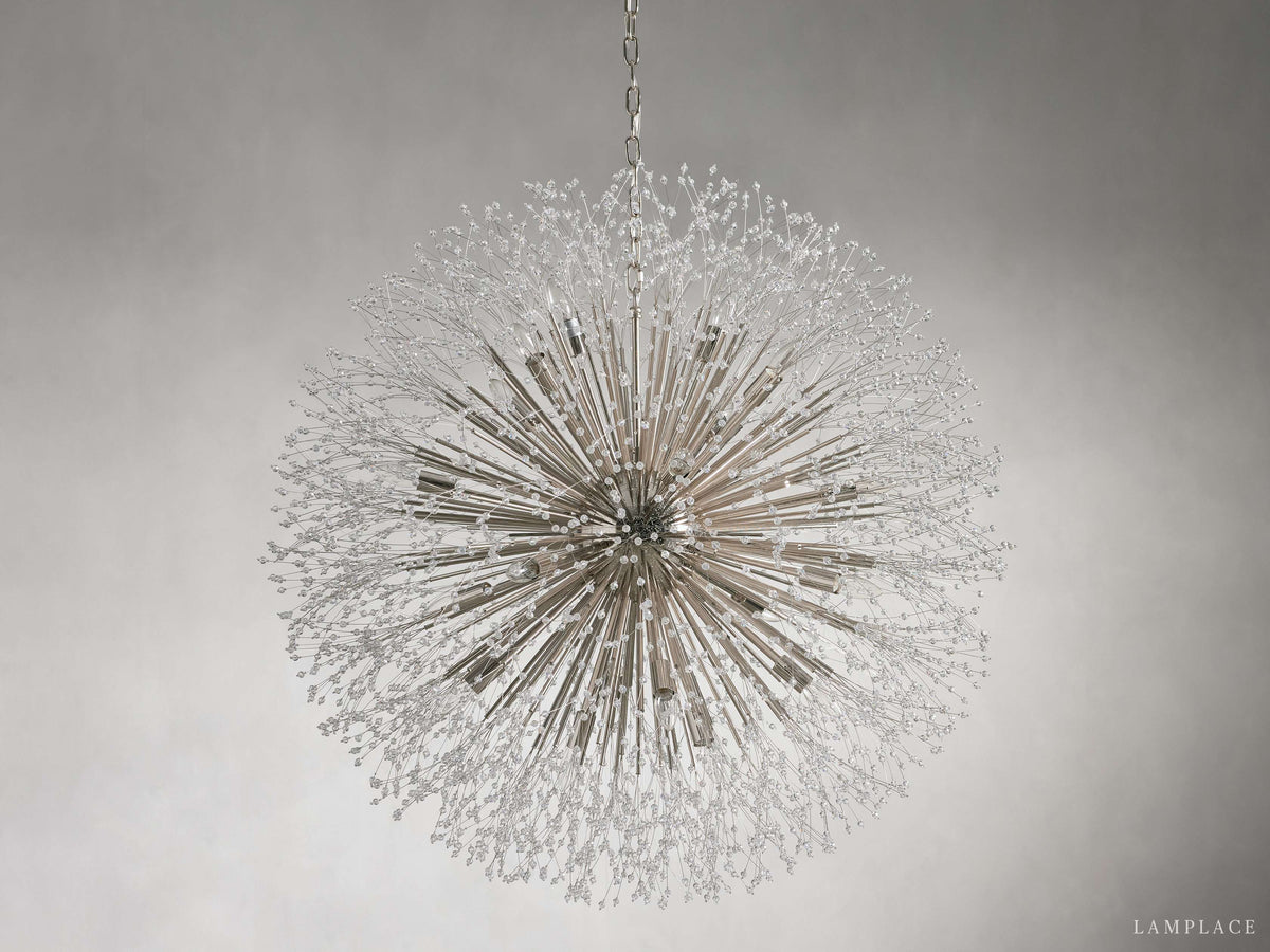 Dandelion Whimsical Crystal Round Chandelier