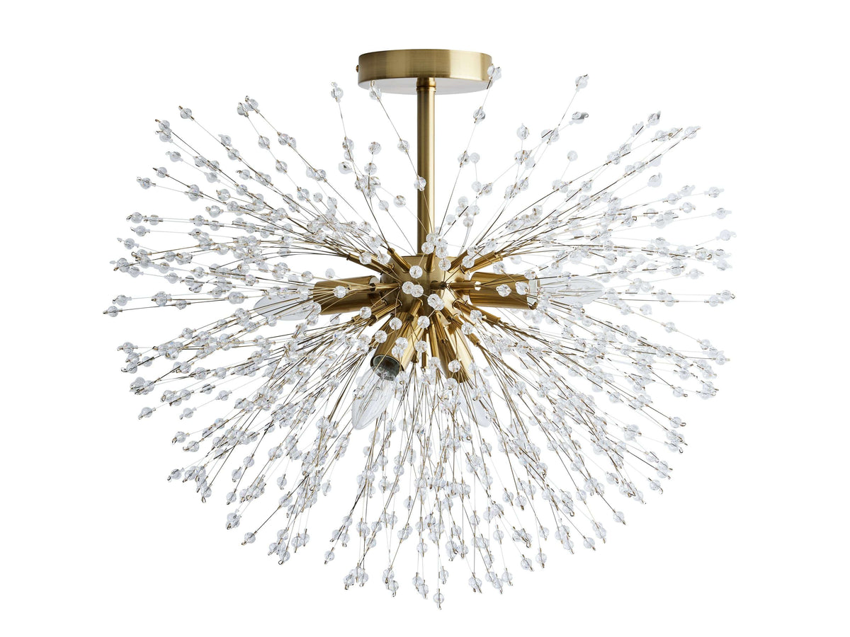 Dandelion Whimsical Crystal Flush Mount
