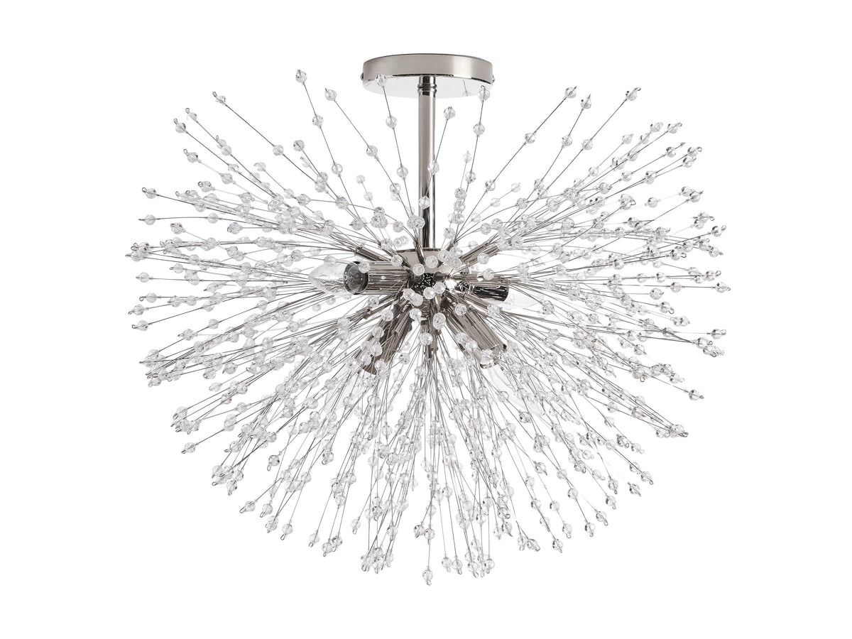 Dandelion Whimsical Crystal Flush Mount