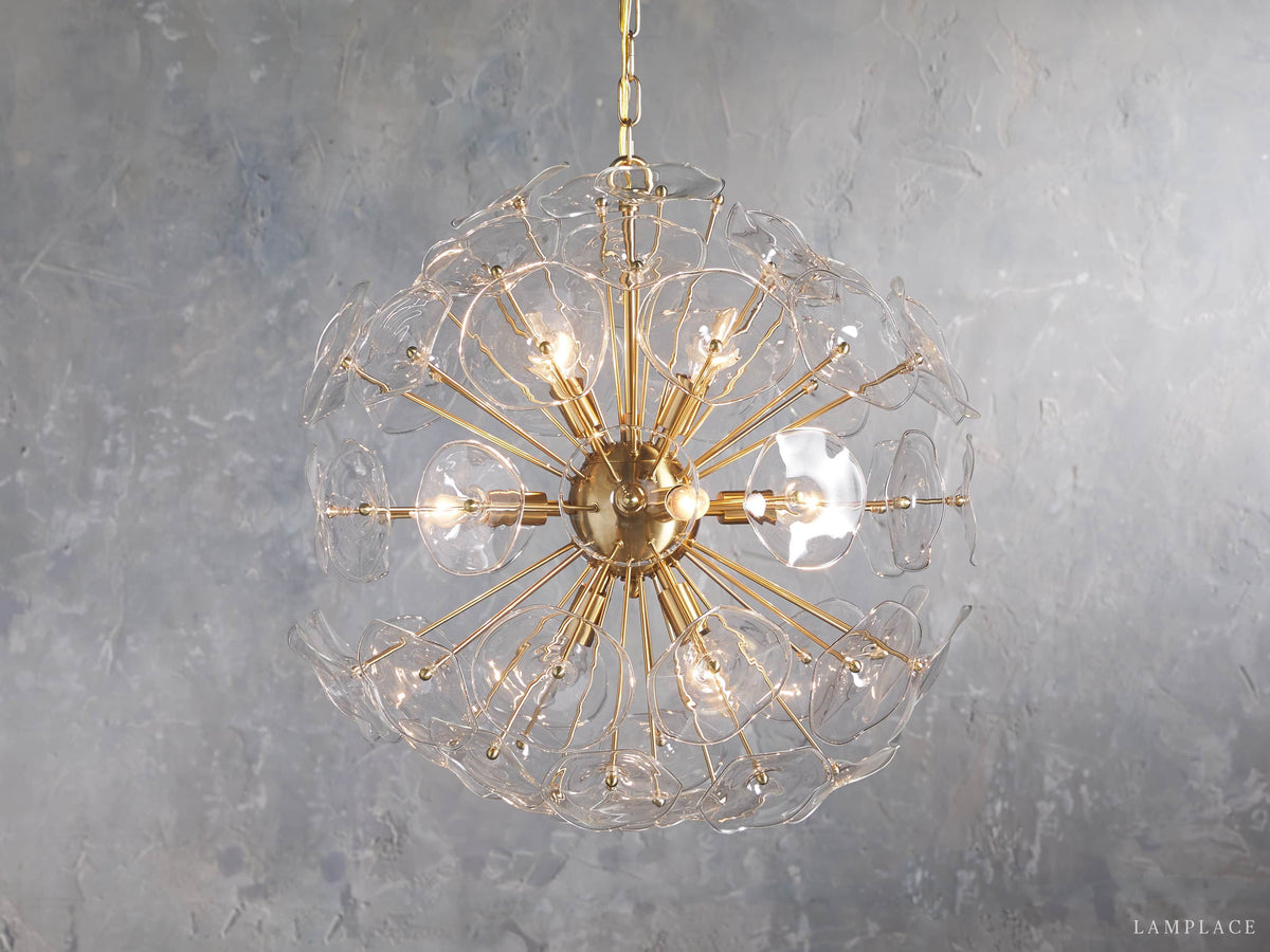 Lily Modern Floral Round Chandelier