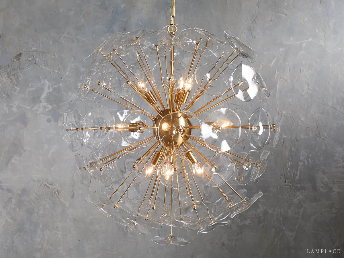 Lily Modern Floral Round Chandelier