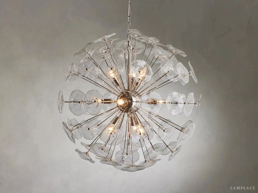 Lily Modern Floral Round Chandelier