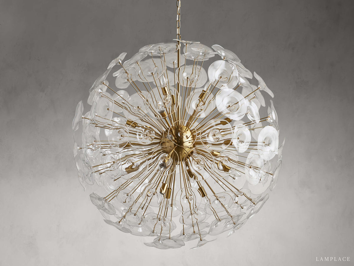 Lily Modern Floral Round Chandelier