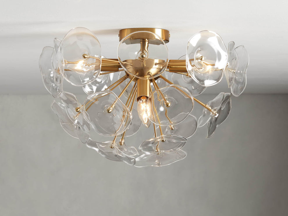 Lily Modern Floral Flush Mount