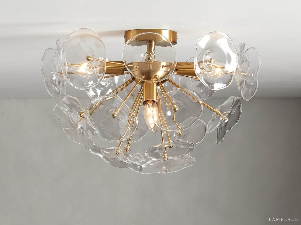 Lily Modern Floral Flush Mount