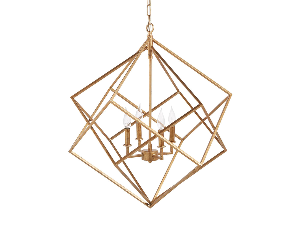 Geode Minimalist Geometric Frame Chandelier 30"
