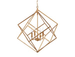 Geode Minimalist Geometric Frame Chandelier 30"