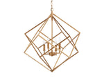 Geode Minimalist Geometric Frame Chandelier 30"