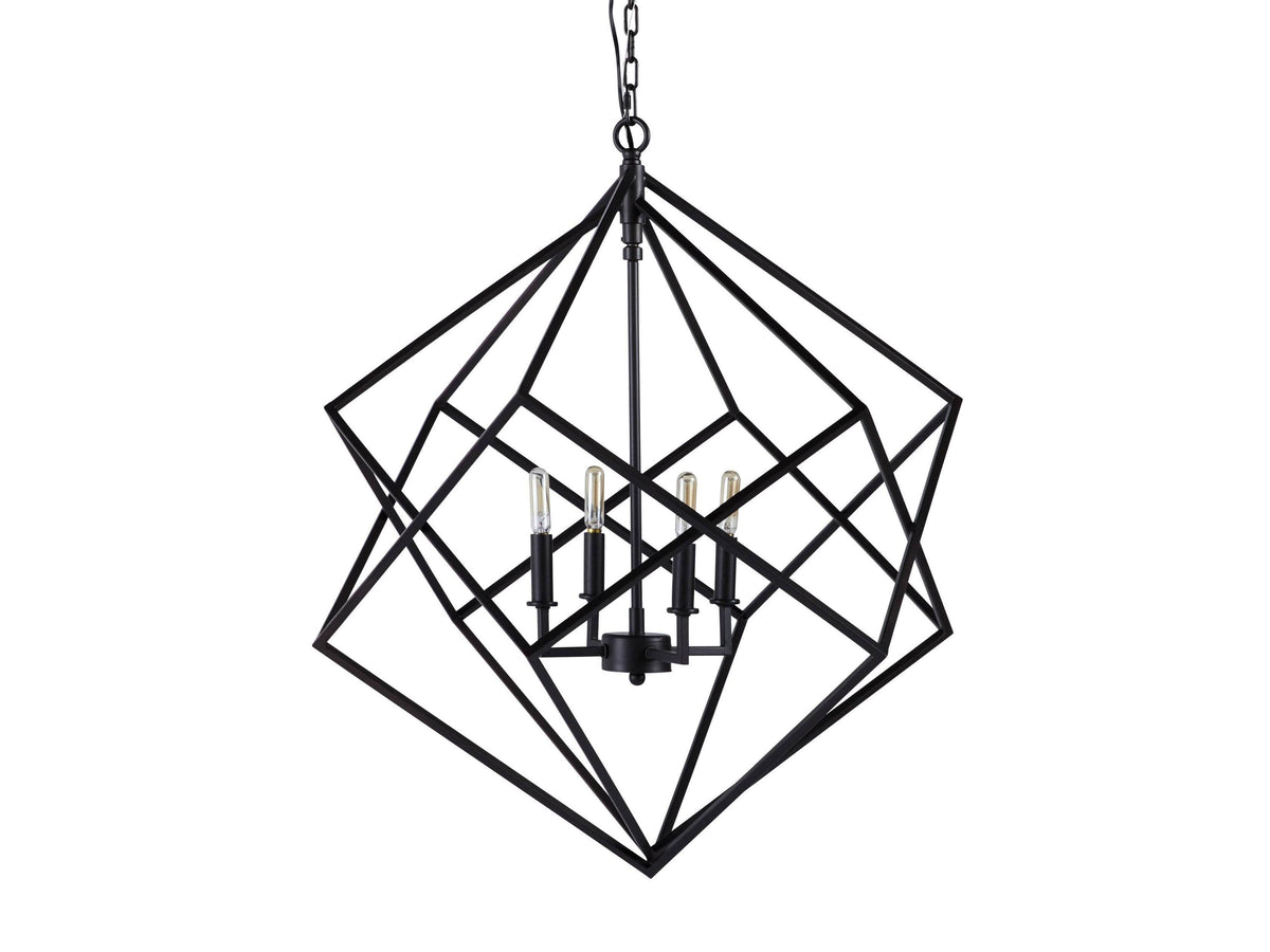 Geode Minimalist Geometric Frame Chandelier 30"