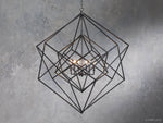 Geode Minimalist Geometric Frame Chandelier