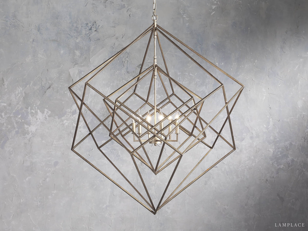 Geode Minimalist Geometric Frame Chandelier
