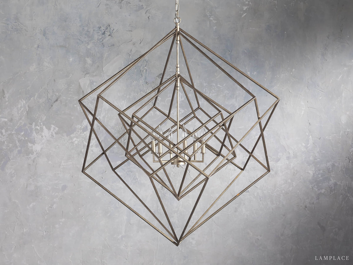 Geode Minimalist Geometric Frame Chandelier