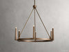 Emmet Antiqued Granular Round Chandelier