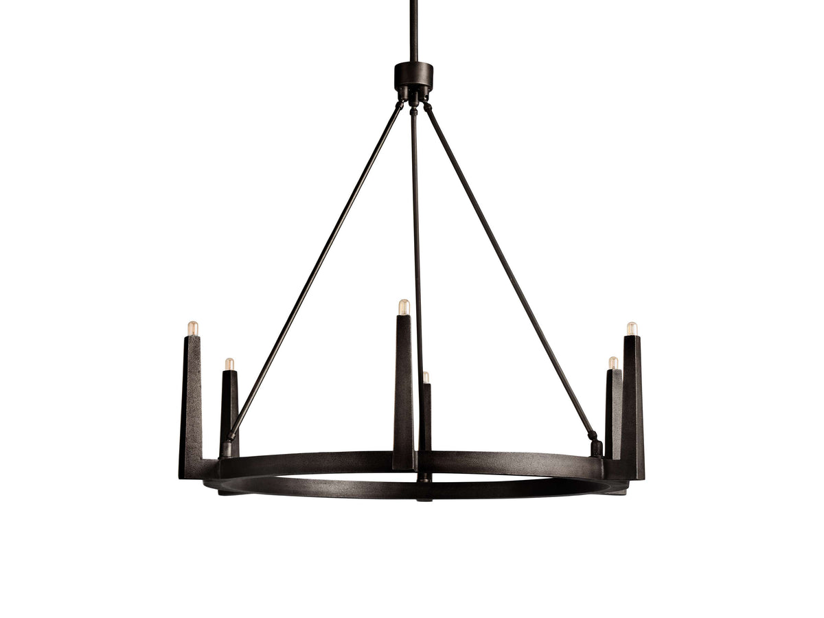 Emmet Antiqued Granular Round Chandelier