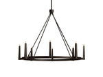 Emmet Antiqued Granular Round Chandelier
