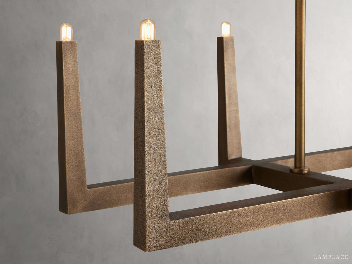 Emmet Antiqued Granular Linear Chandelier