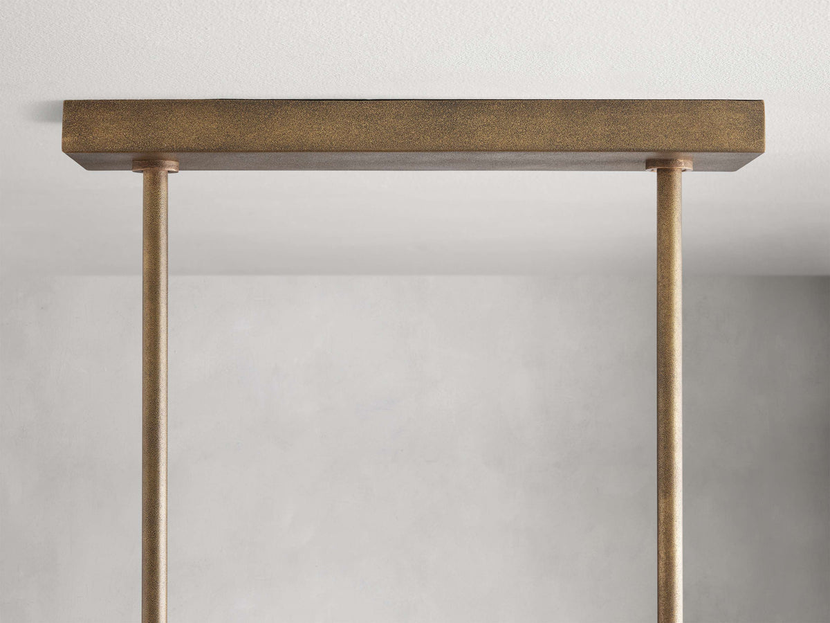 Emmet Antiqued Granular Linear Chandelier