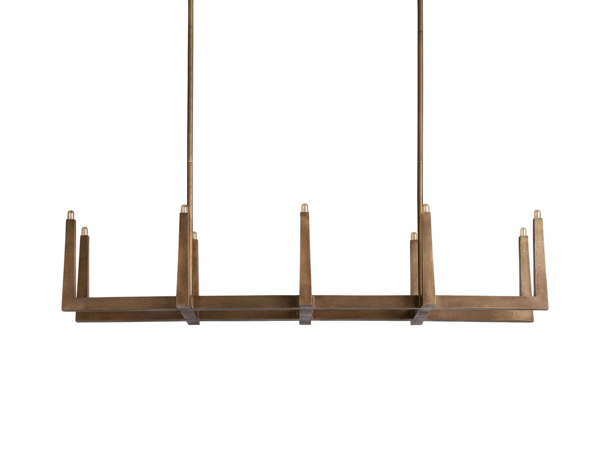 Emmet Antiqued Granular Linear Chandelier