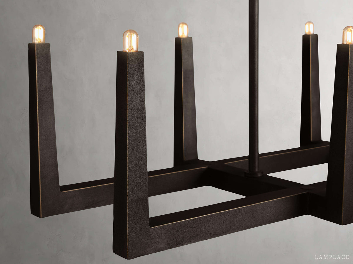 Emmet Antiqued Granular Linear Chandelier