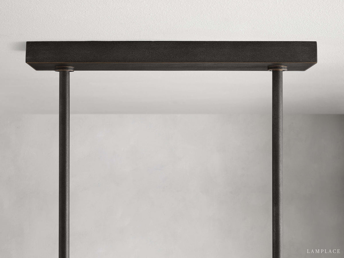 Emmet Antiqued Granular Linear Chandelier