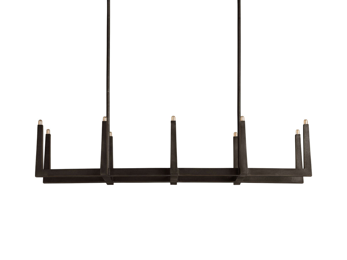 Emmet Antiqued Granular Linear Chandelier