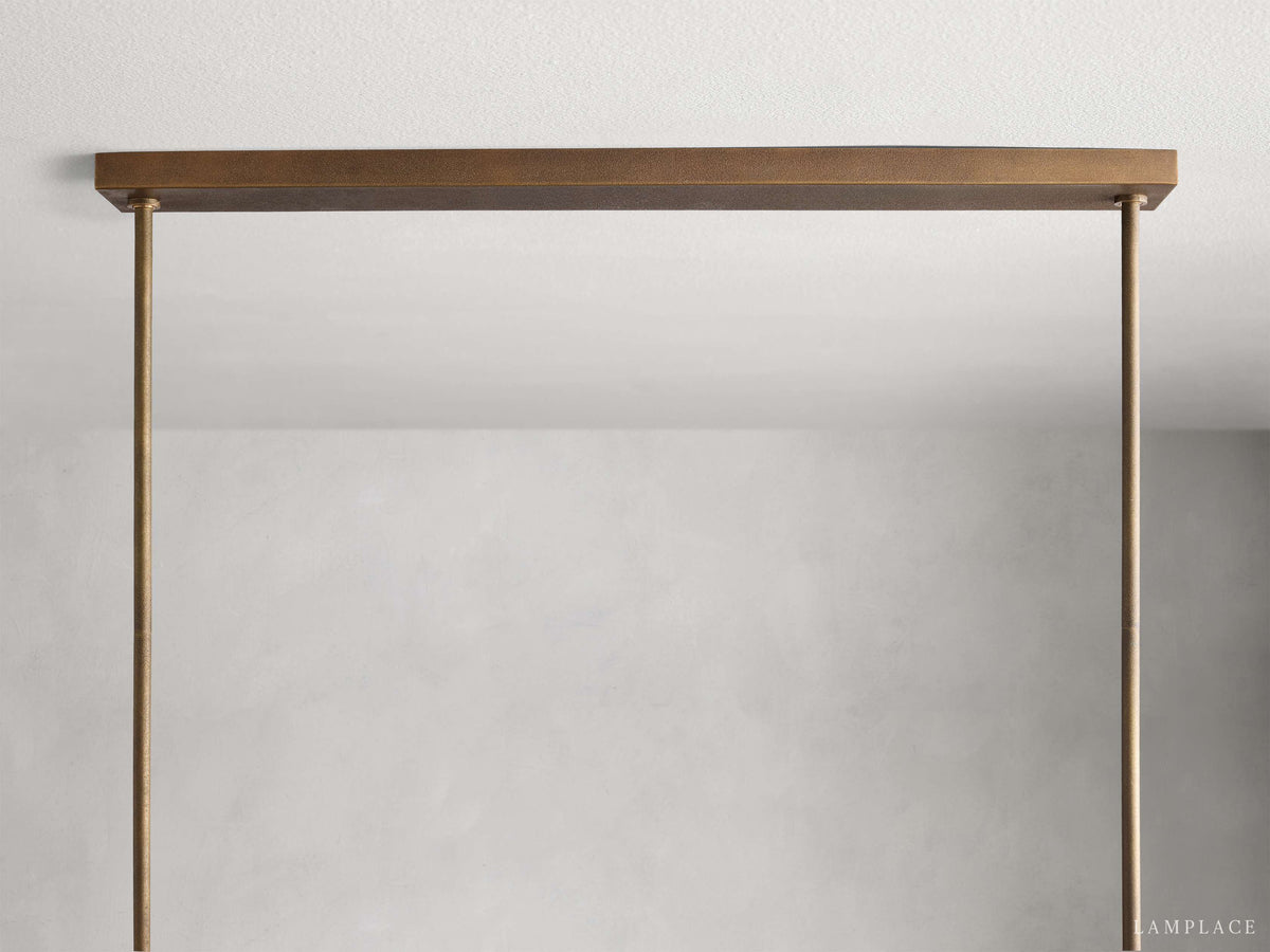Emmet Antiqued Granular Linear Chandelier