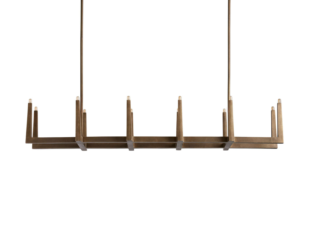 Emmet Antiqued Granular Linear Chandelier