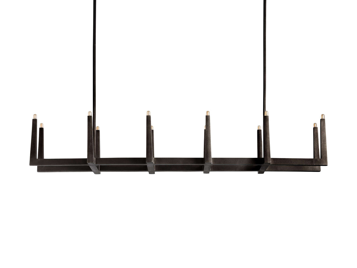 Emmet Antiqued Granular Linear Chandelier