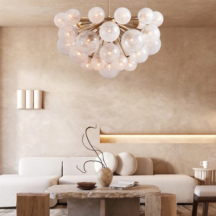 Mandoza Bubble Glass Round Chandelier
