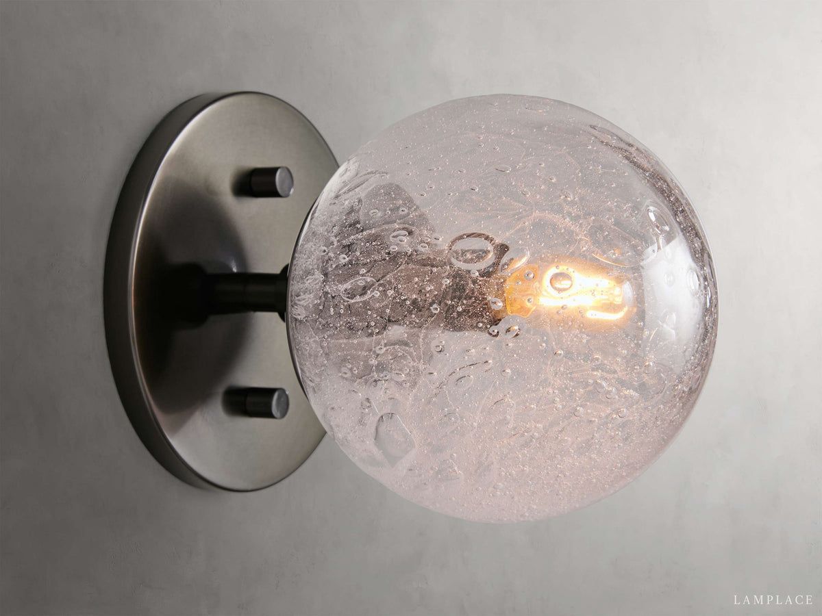 Mandoza Bubble Glass Wall Sconce