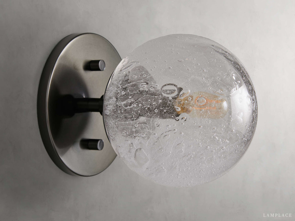Mandoza Bubble Glass Wall Sconce