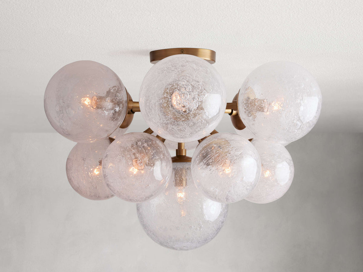 Mandoza Bubble Glass Flush Mount
