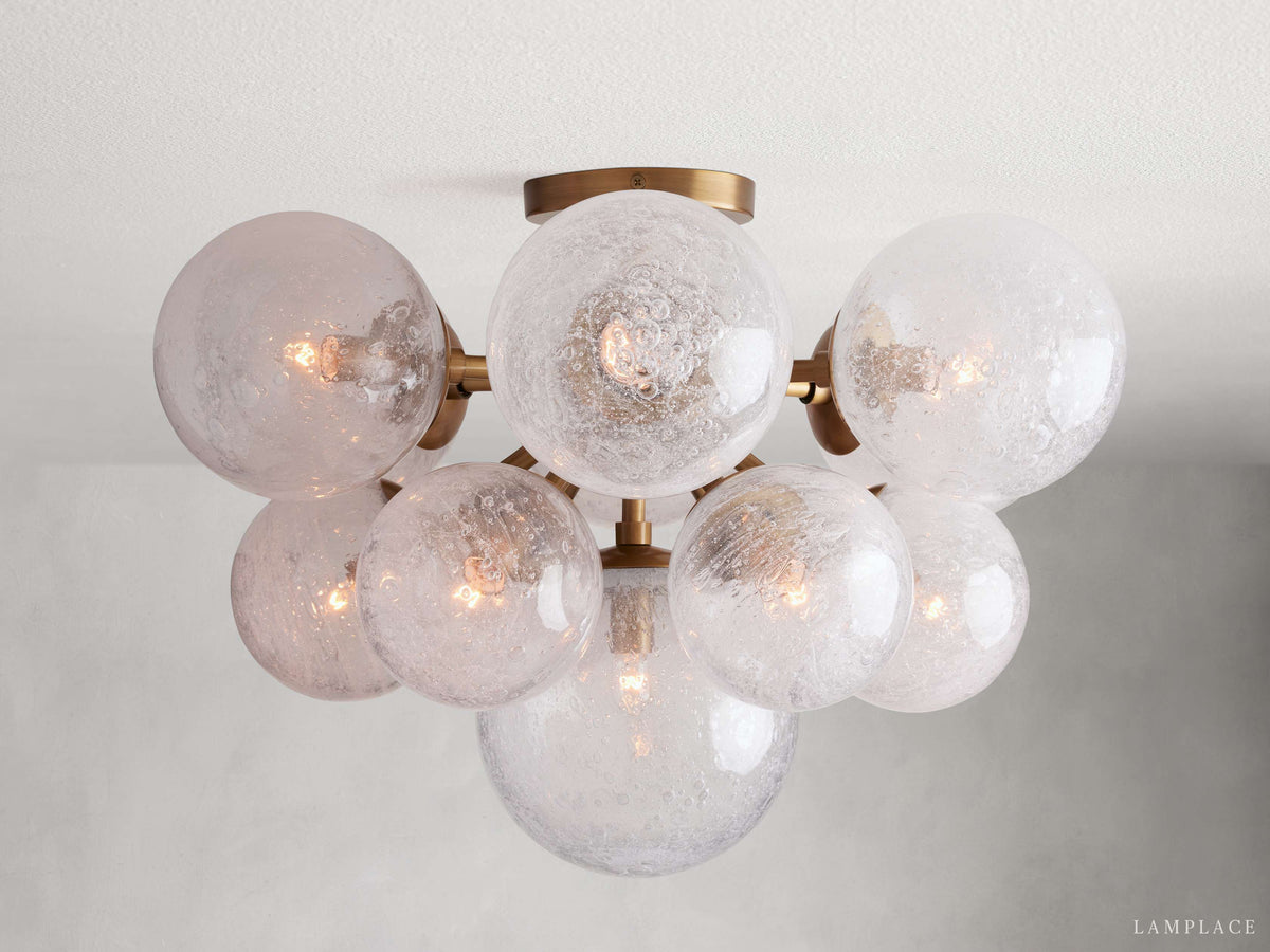 Mandoza Bubble Glass Flush Mount