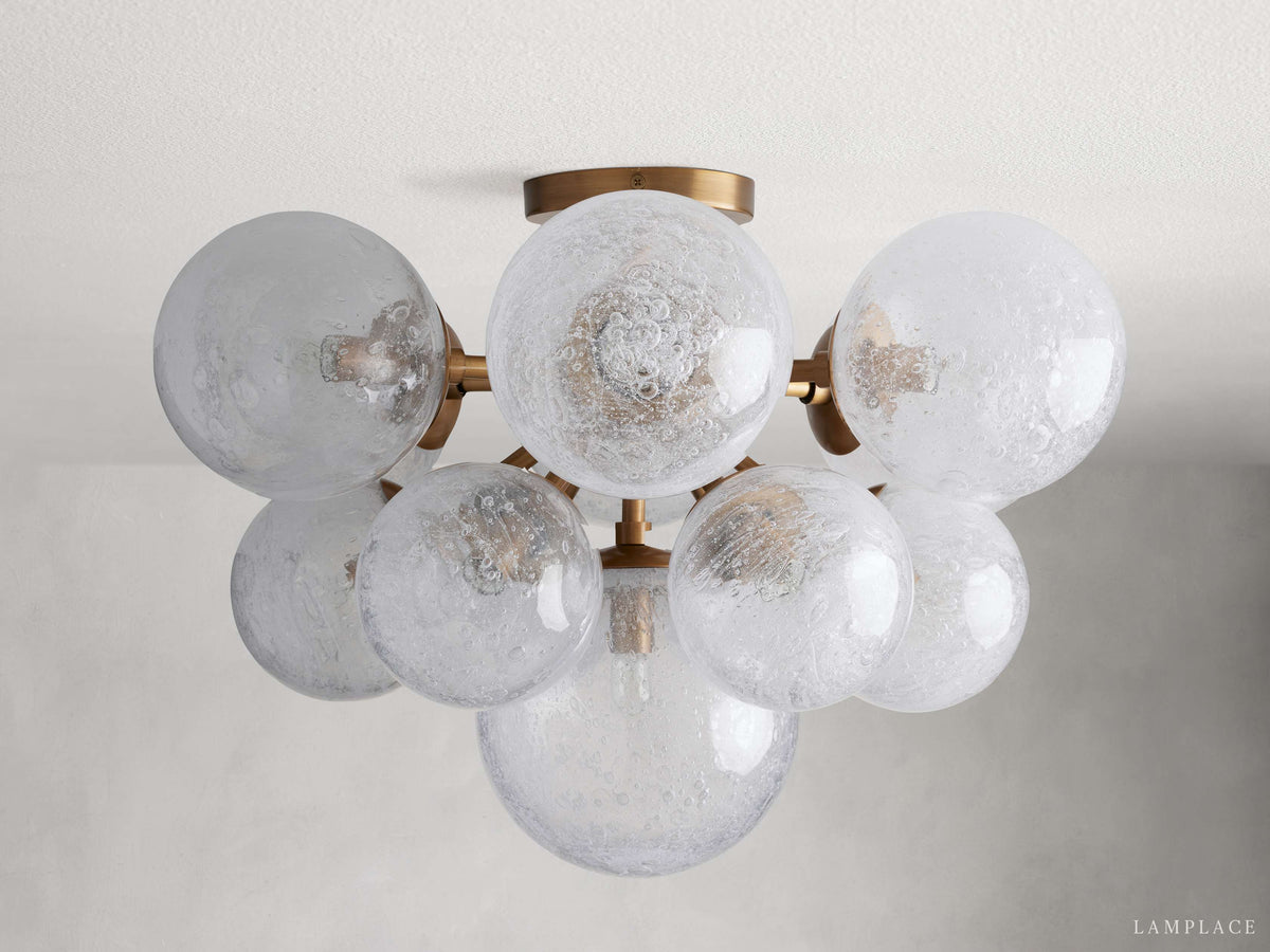 Mandoza Bubble Glass Flush Mount