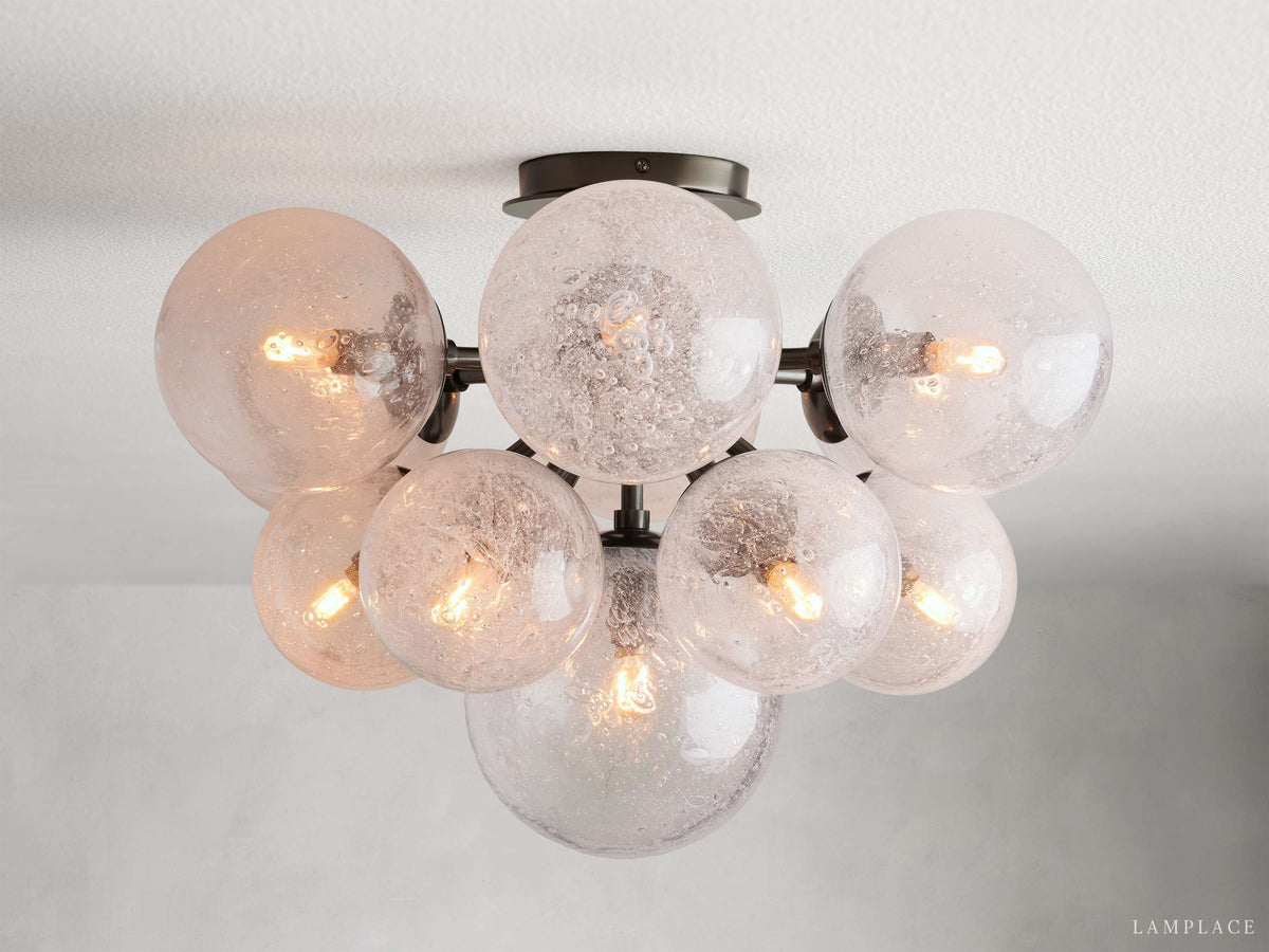Mandoza Bubble Glass Flush Mount