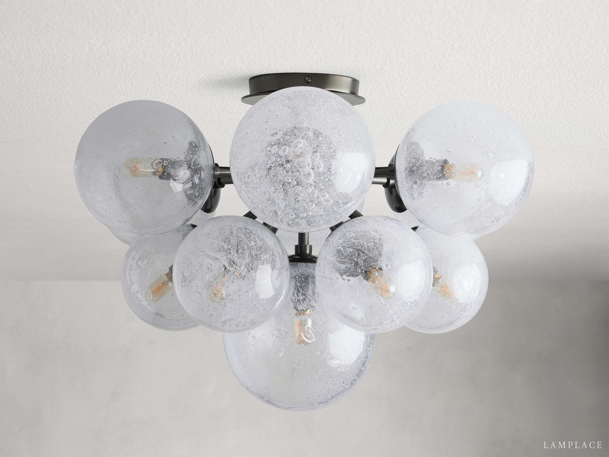 Mandoza Bubble Glass Flush Mount