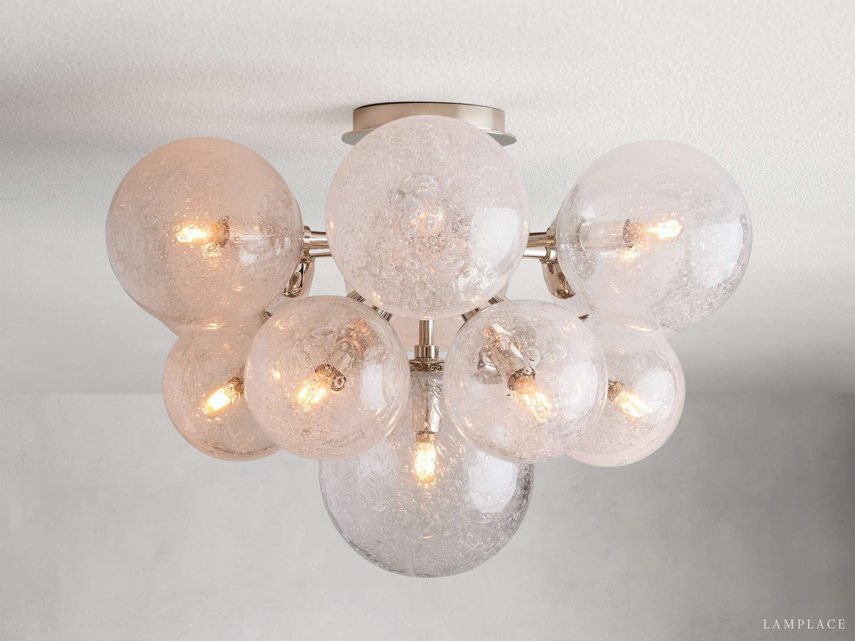Mandoza Bubble Glass Flush Mount