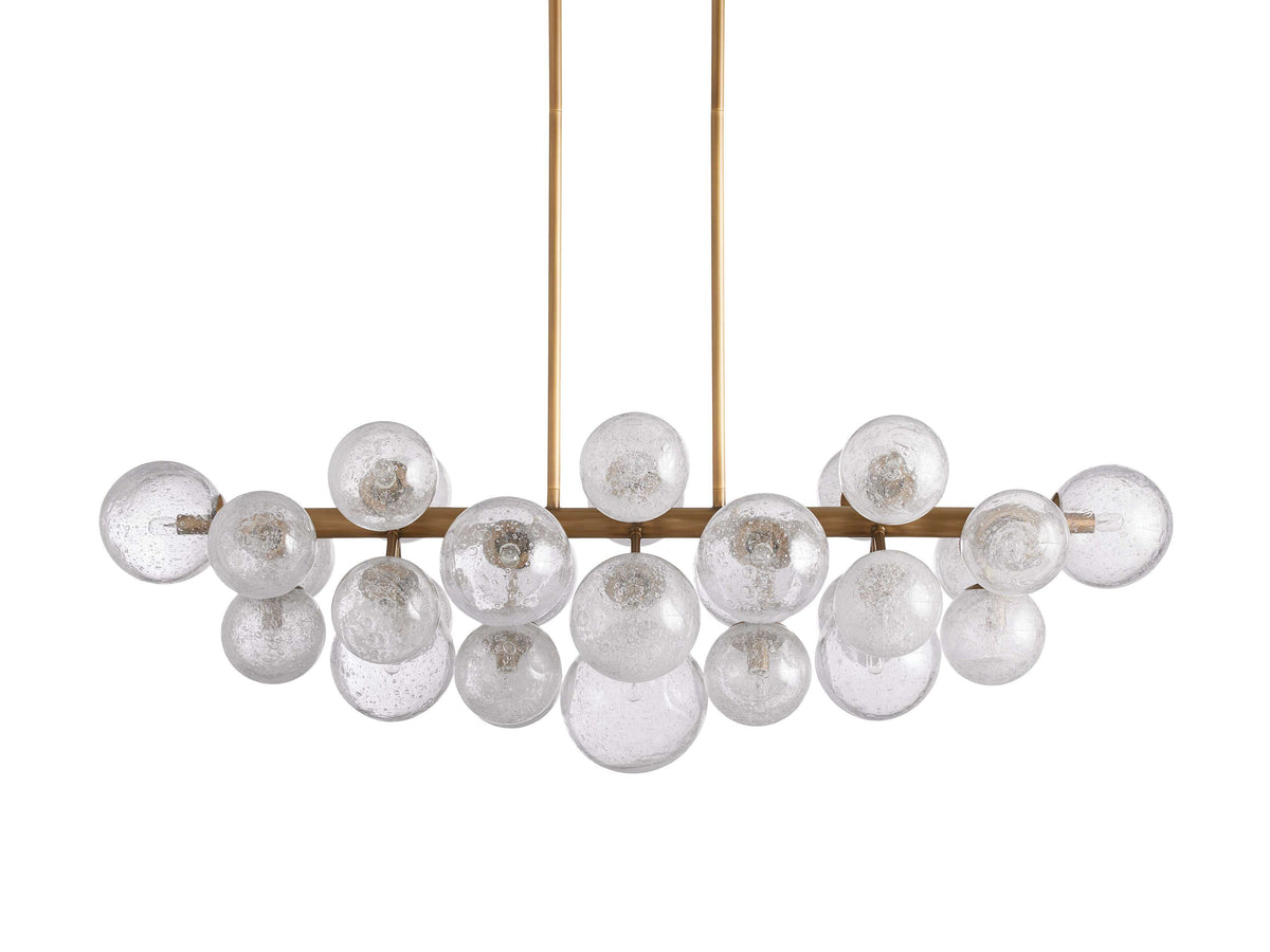 Mandoza Bubble Glass Linear Chandelier