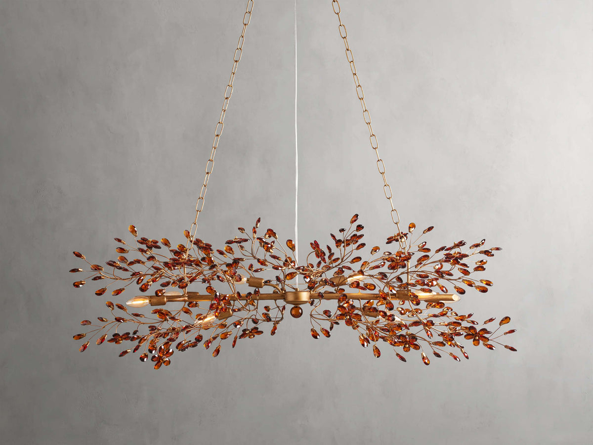Fiore Sculpted Petals Linear Chandelier