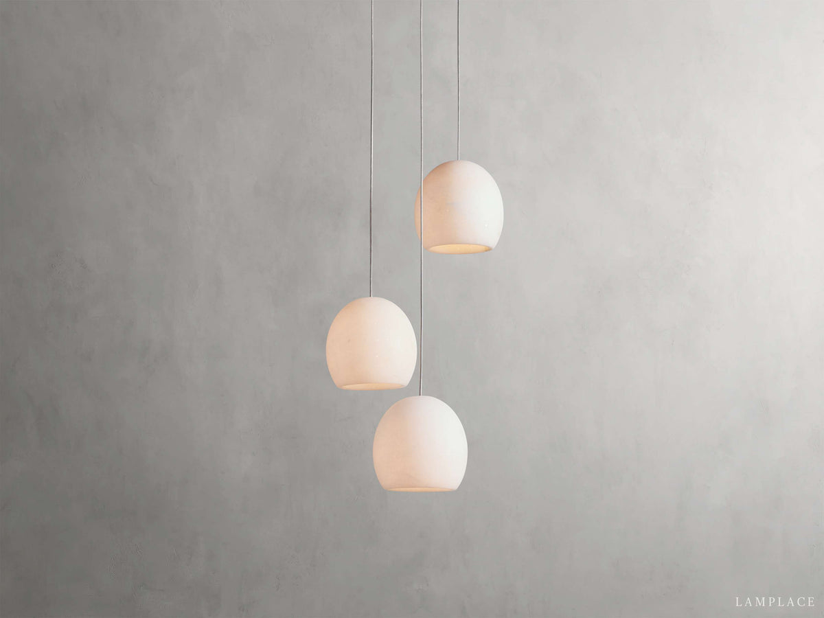 Arica Handcrafted Alabaster Round Chandelier