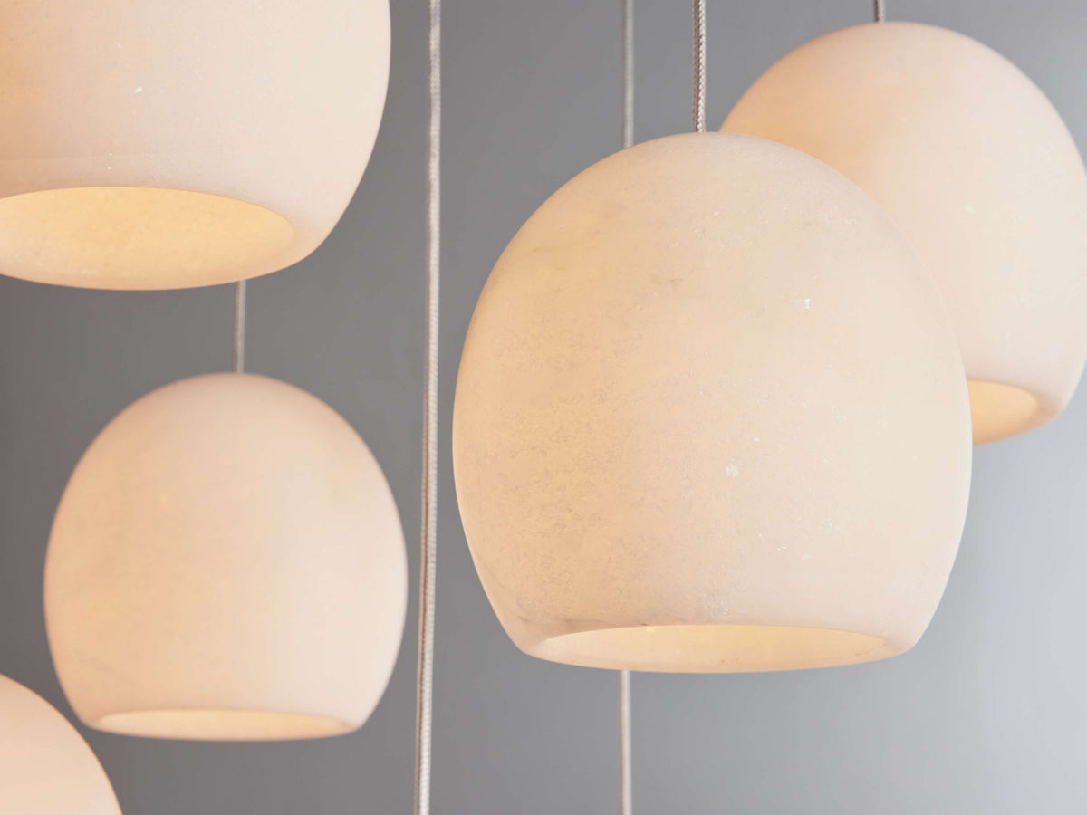 Arica Handcrafted Alabaster Round Chandelier