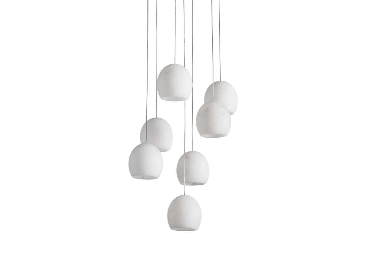 Arica Handcrafted Alabaster Round Chandelier