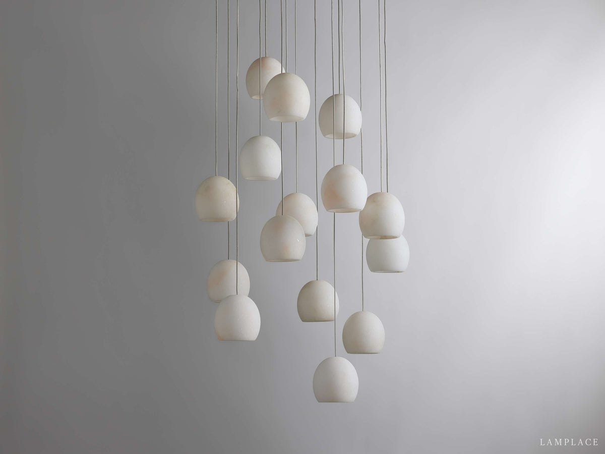 Arica Handcrafted Alabaster Round Chandelier
