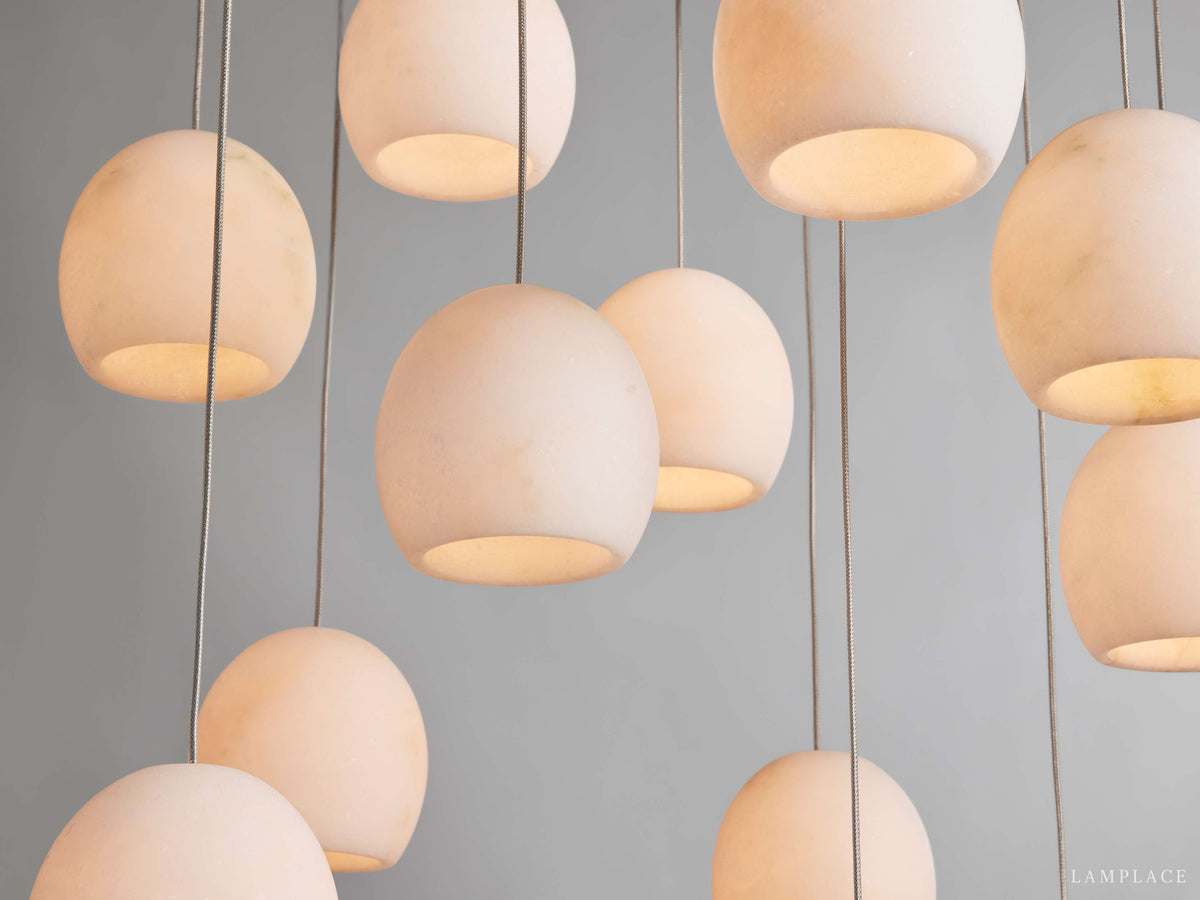 Arica Handcrafted Alabaster Round Chandelier