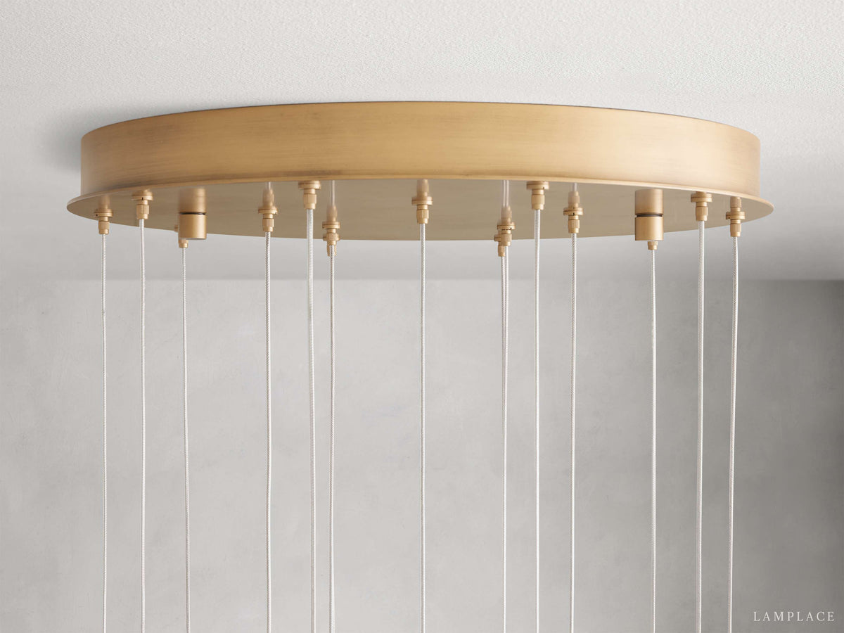 Arica Handcrafted Alabaster Round Chandelier