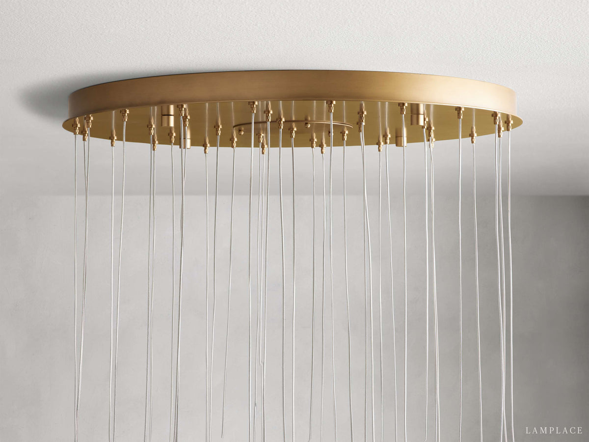 Arica Handcrafted Alabaster Round Chandelier
